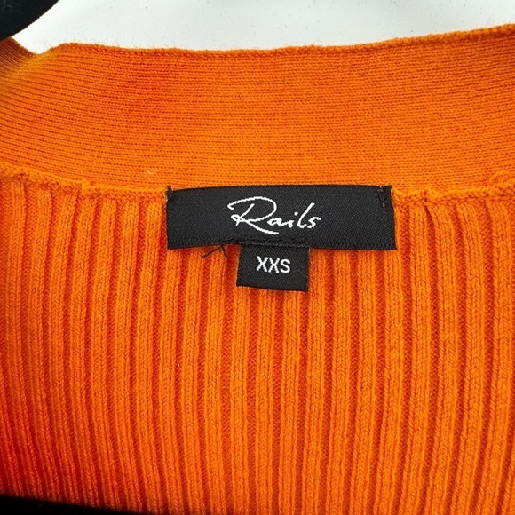 Rails Ribbed Cotton Blend Button Front Cardigan Sweater Long Sleeve Size 2XS - Picture 10 of 10